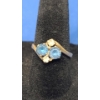 Image 2 : 10K Gold Ring & Earrings - Ring Size: 7.5 - Total Weight: 4.7g