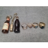 Image 1 : Lot of Four Sterling Silver Rings (32 Grams) With Assorted Coca-Cola & Budweiser Collectibles