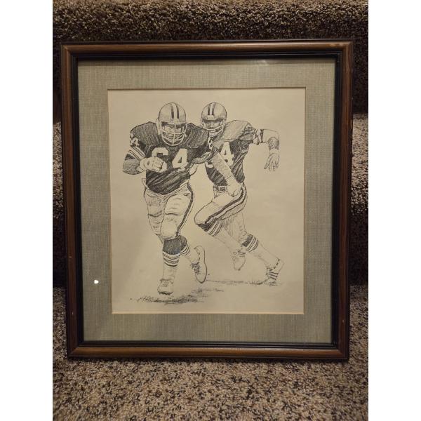 Kelly Akins Professionally Framed NFL Oil Prints