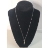 Image 1 : 10K Yellow Gold & Sterling Silver Twisted Pendant W/ Diamonds On Sterling Silver 18" Necklace - 2.4g