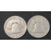 Image 2 : 
United States 1950-D & 1952 Franklin 90% Silver Half Dollars