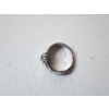 Image 4 : Gorgeous 14K White Gold Claddagh Detail Ring with Green Stone - Size 6.5 - TW: 6.0g