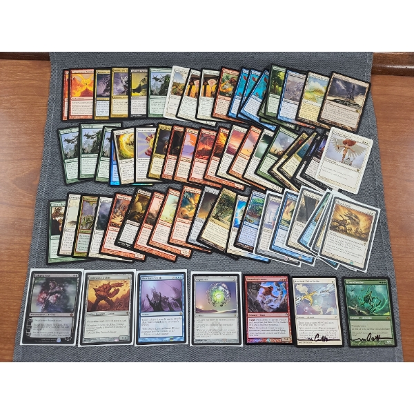 Large Lot of Over 60 Holo, Rare & Autographed Magic the Gathering MTG Trading Cards 