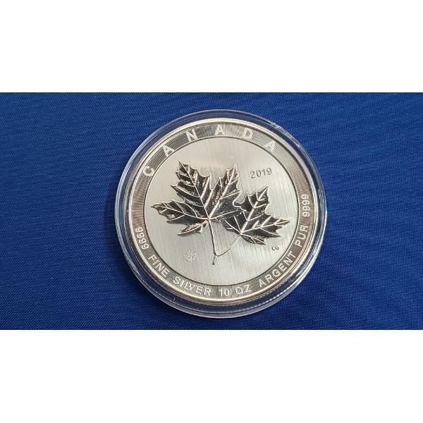 2019 10 Oz 9999 Fine Silver $50 Dollar Canadian Maple Leaf Coin 