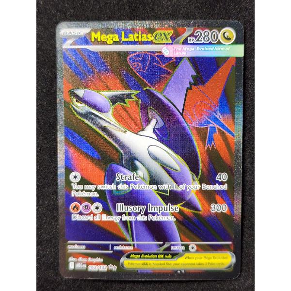 Mega Latias ex 163/132 Holo Rare English Pokemon Trading Card in Near Mint Condition 