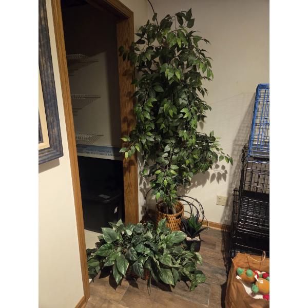 Excellent Condition Faux Tree & Plant Group
