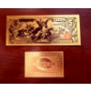 Image 1 : Pure 24k 999 Gold Foil United States 1896 Educational $5 Lg Note Processed in Pure GOLD wCOA