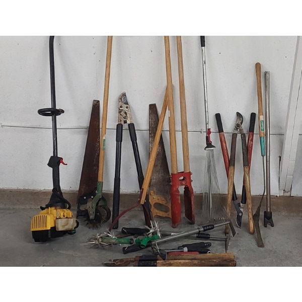 Group Lot Of Yard & Gardening Tools AS Shown In Pics