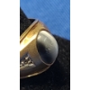 Image 7 : Men's 10K Gold Black Cats Eye Ring - Size: 10.5 - Weight: 4.1g