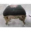 Image 2 : Vintage Very Heavy Cast Iron Footstool On Wheels 