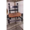 Image 1 : Vintage Small Wood & Wicker Seate Child Chair -  25" Tall - 9 x 12 Seat - see Pics