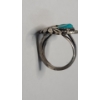 Image 5 : Sterling Silver Navajo Ring With Turquoise Stone - Size 8 - Weight: 9.2g