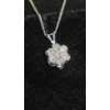 Image 2 : 14K White Gold Diamond Necklace Featuring (7) .25 Carat Round Stones 1.75 Carats - 2.8 Grams