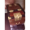 Image 2 : Japanese Small Jewelry Box 0r Shaving Box with Folding Mirror - See Pics