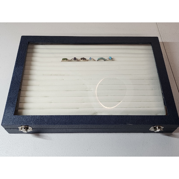 6 Assorted Sterling Silver Rings TW: 13.8g  - Comes with Large Jewelry Box! 
