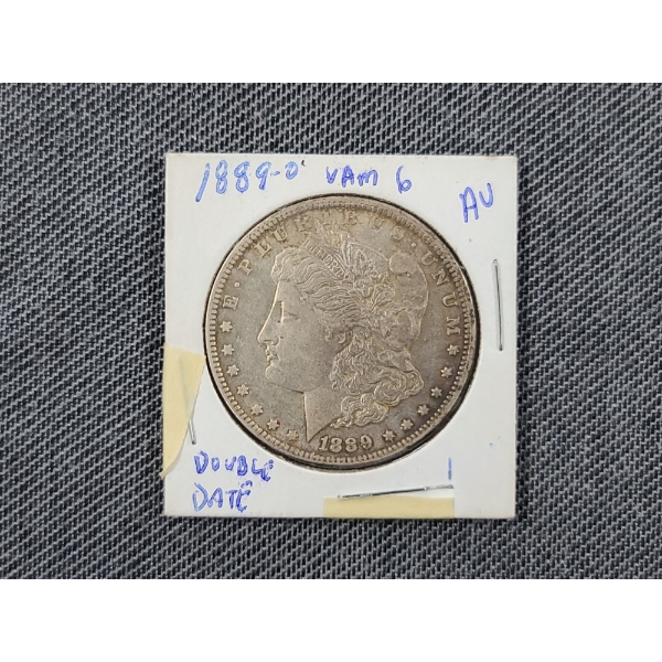 1889-O VAM 6 Double Date Morgan Silver Dollar - Approx. AU Condition!