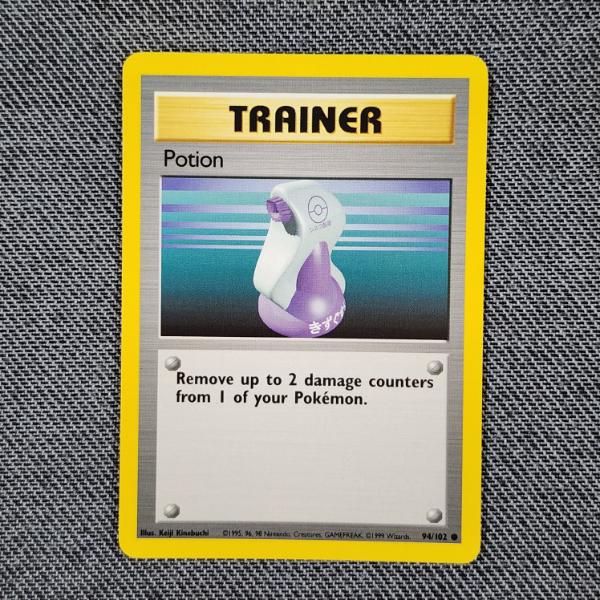 Potion 94/102 Trainer Vintage Base Set Pokemon Trading Card - Near Mint