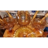Image 3 : Vintage Fenton Amber Ruffled Glass Lot - See Pics