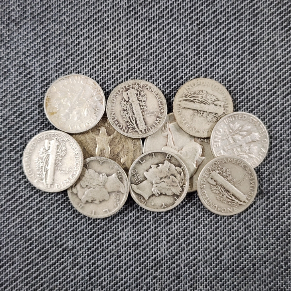 $1.30 Face Value in Assorted 90% Silver United States Quarters & Dimes