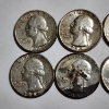 Image 2 : Eight Assorted 1964 United States Washington 90% Silver Quarters ~ $2.00 Face Value