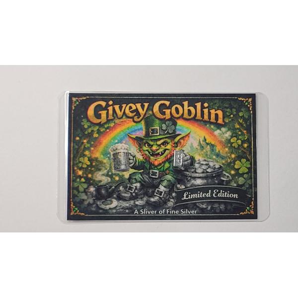 1 Grain .999 Fine Silver Bar In Advertisement Card