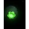Image 5 : Uranium Glass Vase - Yellowish/Green Uranium Glass Vase with Crimped Edges 