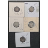 Image 1 : Assorted Years U.S Barber 90% Silver Dimes -1899, 1900, 1902, 1905, 1906 - Face Value: $0.50