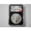 Image 1 : 2021-W NGC Eagle Landing T-2 FDOI Burnished MS 70 1 oz Silver American Eagle- Signed