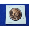 Image 1 : One AVDP Ounce .999 Fine Copper Round - 1921 Peace Dollar Copy Design