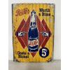 Image 1 : Pepsi - Cola Metal Advertising Sign - 11" X 16" - Mint Condition - Officially Licensed