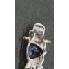 Image 2 : Sterling Silver Bracelet With Blue Stones & Diamonds - Weight: 20.8
