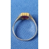 Image 5 : 10K Vintage Masonic Ring Featuring Ruby - Size 11 - Weight: 4.6g