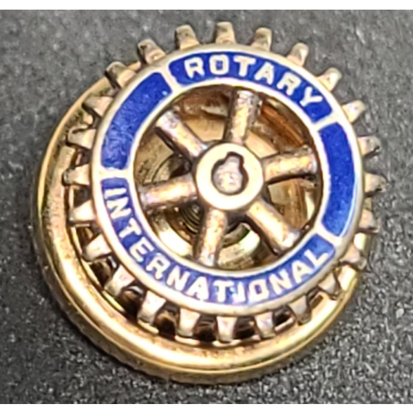 14K Gold Rotary International Lapel Pin - Weight: 0.7g