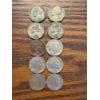 Image 1 : 10 Nickels - FV $0.50 - Includes Buffalo Nickels (6) - Various Years