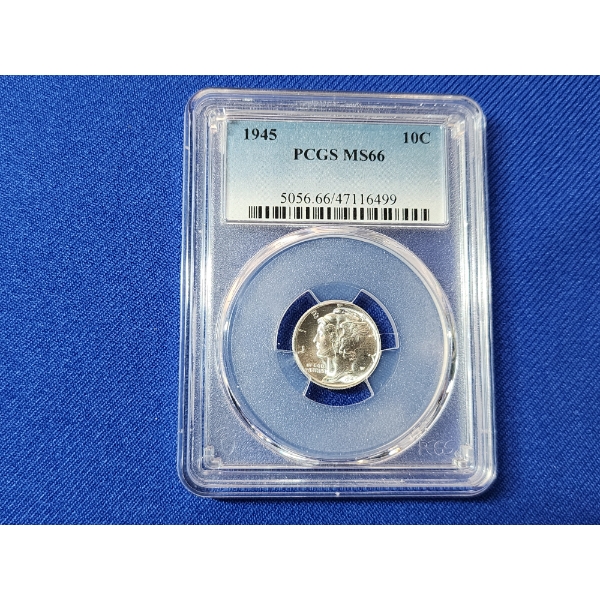 1945 PCGS MS 66 Silver Mercury Dime