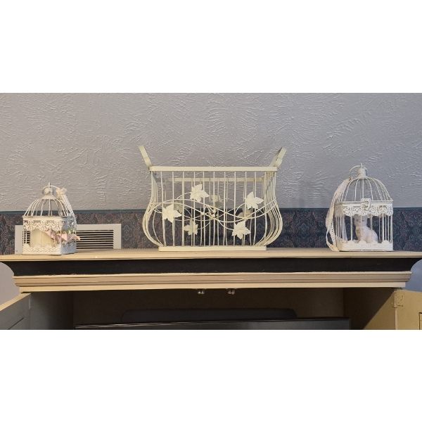 PICKUP IN NORTHFIELD - 3 Pcs Wire Fashioned Decor - Basketry As Shown  - See Pics