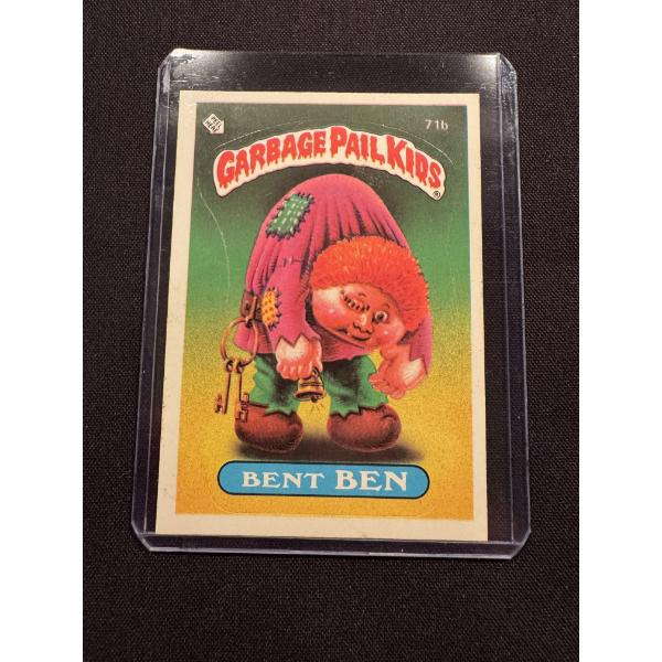 Topps Garbage Pail Kids Bent Ben 71B In Holder - Mint Condition - Low Number