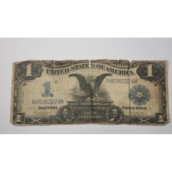 U.S Series 1899 $1 Black Eagle Large Size Silver Certificate With Parker And Burke Signatures