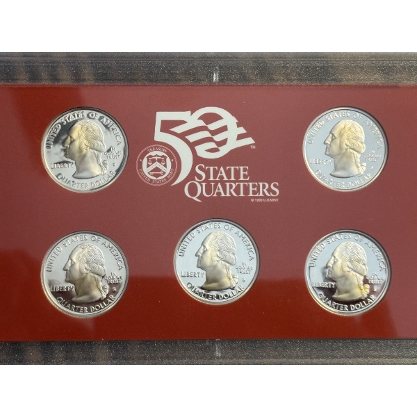 2007 U.S. Mint Silver Proof Set - FV $6.91 - 90% Silver - Four Presidential Dollars