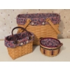 Image 1 : 3 Matching Americana Longaberger Baskets - Largest 15W x 9D x 11H