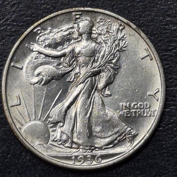 1936 S  Walking Liberty Half Dollar - HG See Pictures For Condition