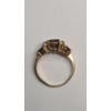 Image 5 : Women's 14K Yellow Gold Emerald Cut Garnet & Diamond Accent Ring - Size 6 - Weight: 2.7g
