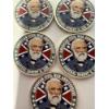 Image 2 : General Coins - American Civil War Anniversary - Robert E. Lee (5) & Ulysses S. Grant (5) - 10 Total