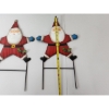 Image 2 : 2 Outdoor Metal Christmas Santa Stakes - Approx. 19in Tall