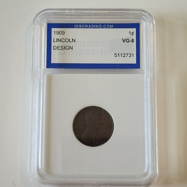 1909 Lincoln Wheat Cent - IGS VG-8