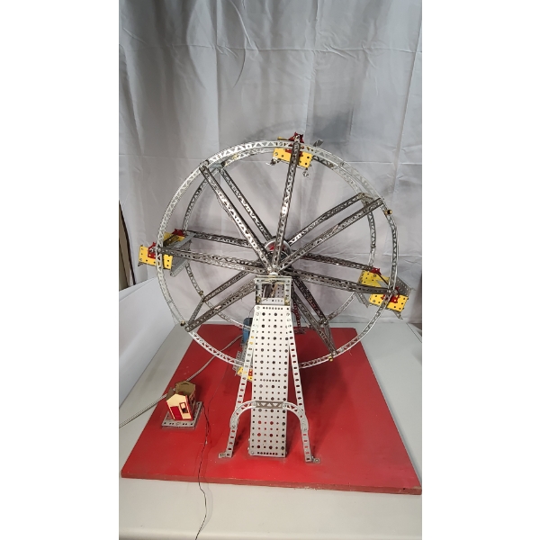 Vintage Erector Set Assembled Ferris Wheel 