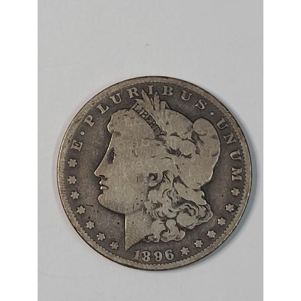 Semi-Key Date 1896-S United States 90% Silver Morgan Dollar - Mintage 5,000,000