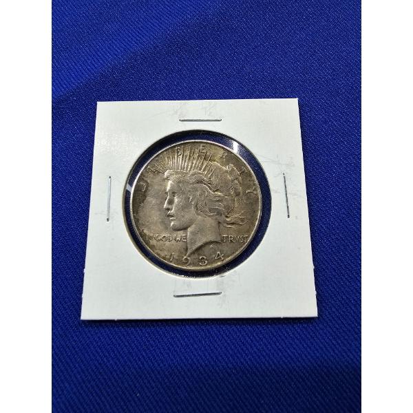 1934-D Silver Peace Dollar in Protective Sleeve