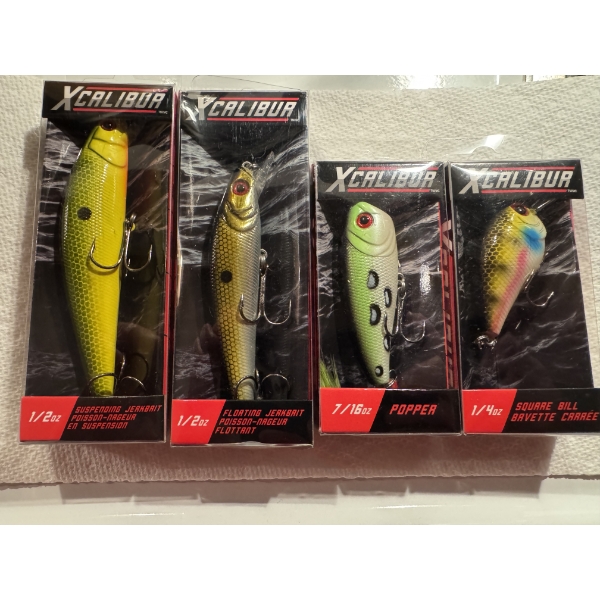 4 - Brand New Xcalibur Fishing Lures - Mint In The Box