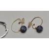 Image 5 : (2) 10K White Gold/Yellow Gold Earring Sets (One With Diamonds) - Total Weight: 6.2g